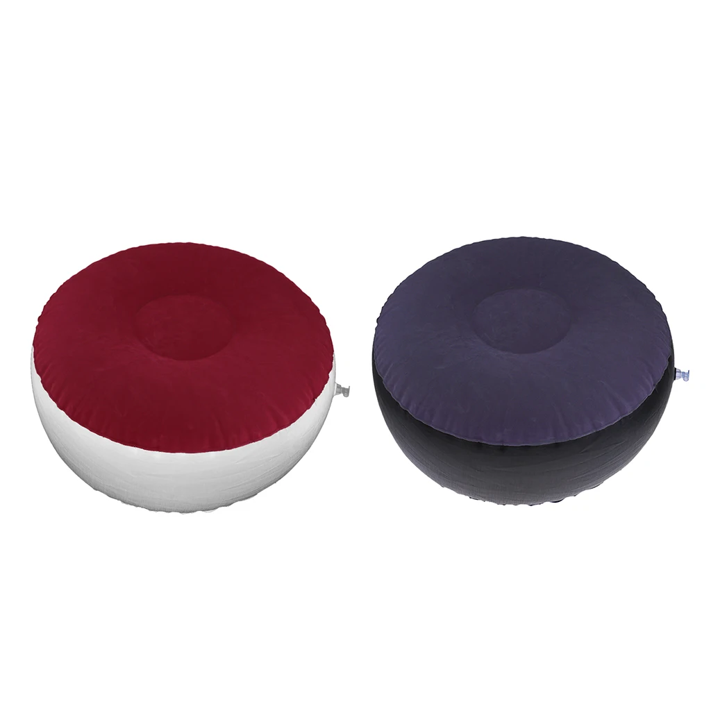 Portable Inflating Stool Garden Leisure Air Chair Foot Rest for Beach Fishing