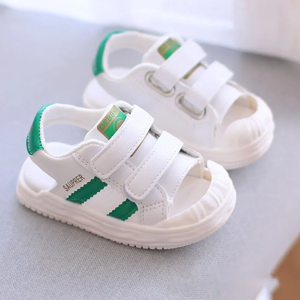 PU Leather Summer Sandals Children Trend Fashion Boys Girls Beach Shoes Anti-slippery Soft-soled Toddler Shoes Footwear beach shoes children sandals kids shoes kids sandals