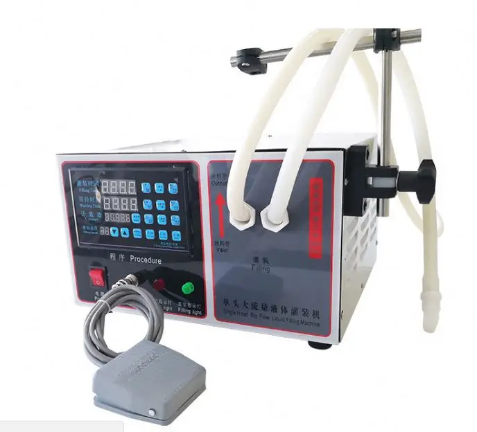 

High quality Electric magnetic 17L/min pump liquid filler Single head big flow tube filling machine SM-170