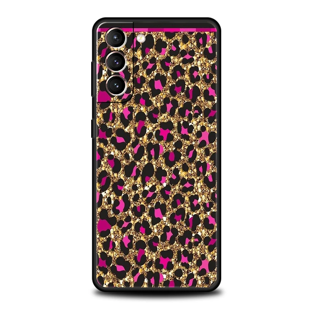 Leopard Print Silicone Phone Case Cover