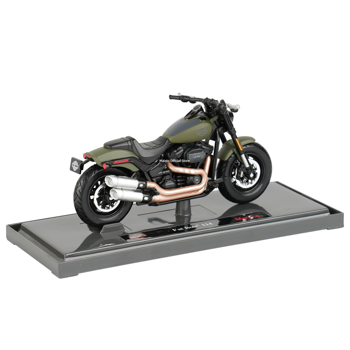 Maisto 1:18 Harley-Davidson 2022 Fat Bob 114 Die Cast Vehicles Collectible Hobbies Motorcycle Model Toys