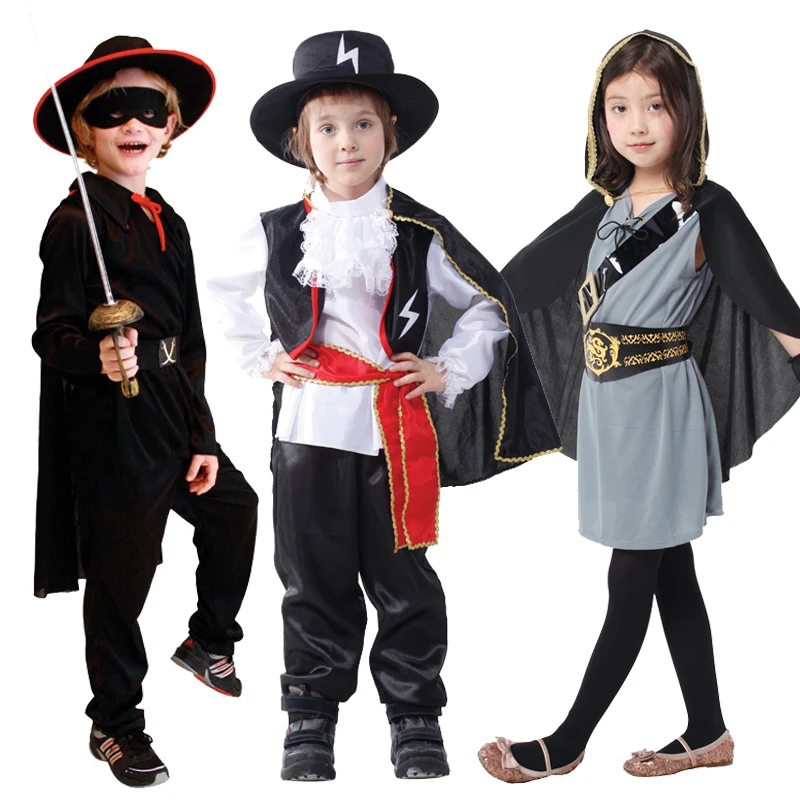 

Anime Boy's Knight Warrior Role Playing Kids Halloween Cosplay Costumes Cape Children's Soldier Gladiator No Weapon