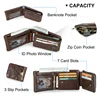 CONTACT'S Genuine Leather Men Wallet Small RFID Casual Trifold Short Wallets Zipper Coin Pocket Male Card Holder Purse 5