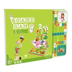 Snake Ladder Flying Chess Educational Children Toys Parent-Child Interactive Board Games Set With Magnetic Tin Box Kids Gift