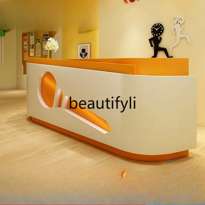 Studio Anchor Desk Small Host Broadcasting Table News Hosting Desk Training Institution Media Reception Desk