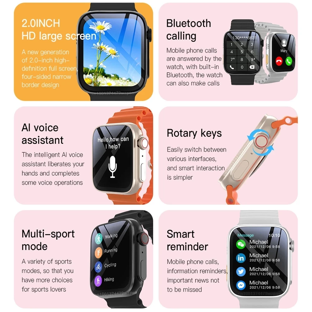 49mm Ʈ ġ Ʈ   ø 8 Smartwatch ü   ȭ    ƮϽ 