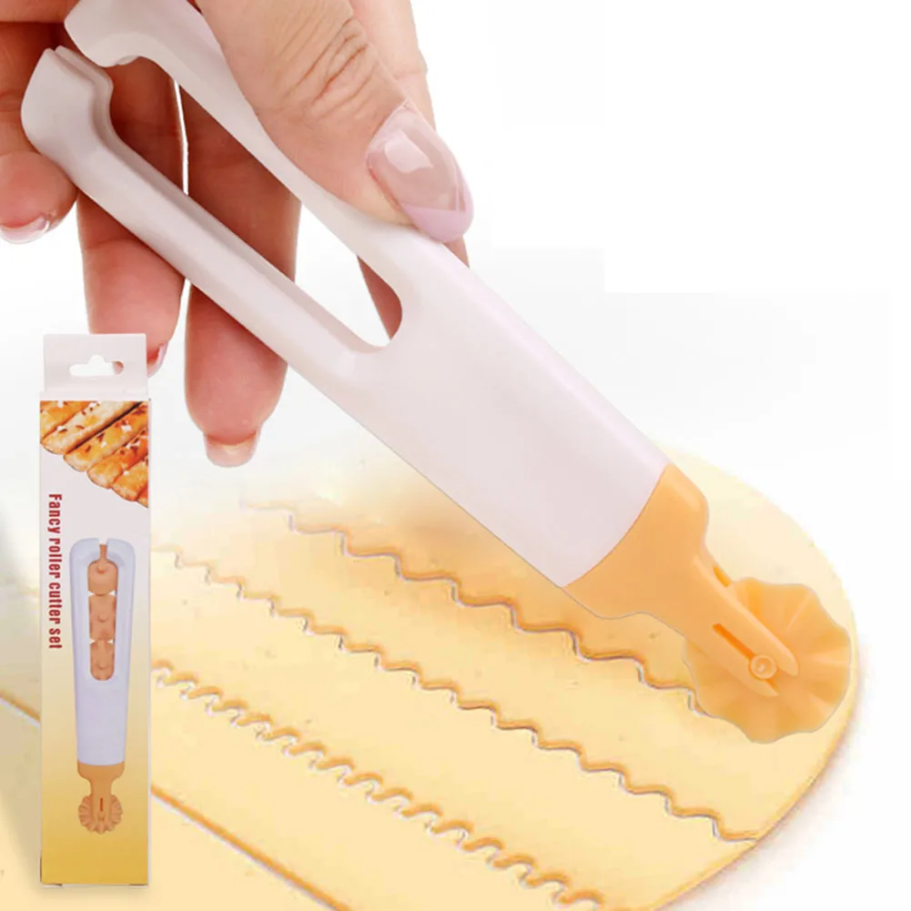 Description Picture 4 of itemPastry Dough Lattice Cutter Pizza Pastry Lattice Roller Cutter Roller Dockers Dough Cutter Plastic Noodle Knifes Baking Cutter