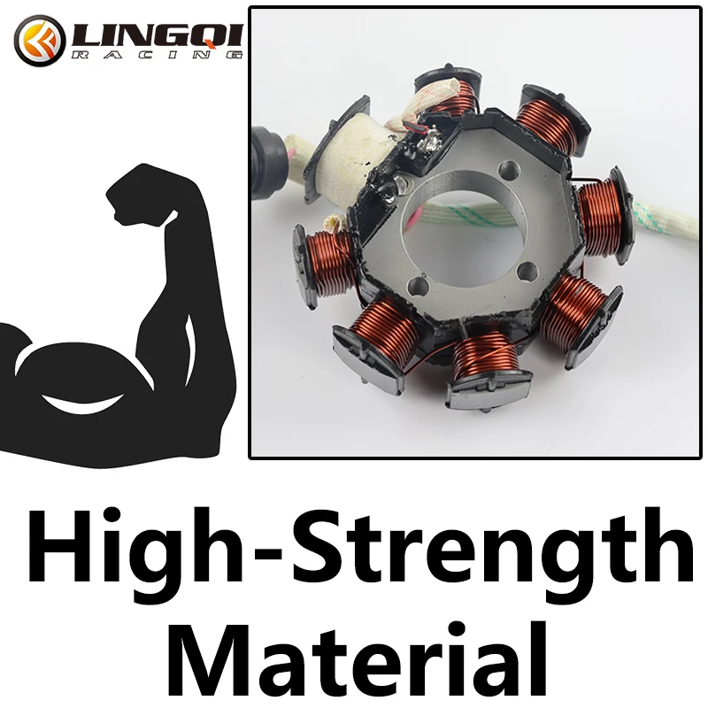 LINGQI RACING CG125-8 Stator Coil Applicable To ATV Off-road Motorcycle CG125-150cc Engine 8 Stator Coil And Ignition motorcycle ignition coil moped ignition coil