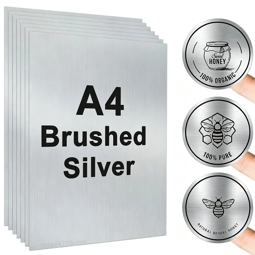 Clear Printable Vinyl Sticker Paper - A4 Inkjet DIY Self-Adhesive Sheets