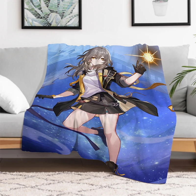Game Honkai: Star Rail Anime Blanket Fluffy Soft Blankets for Bed Furry Winter Warm Throw Sofa & Throws Double Decorative Custom 3