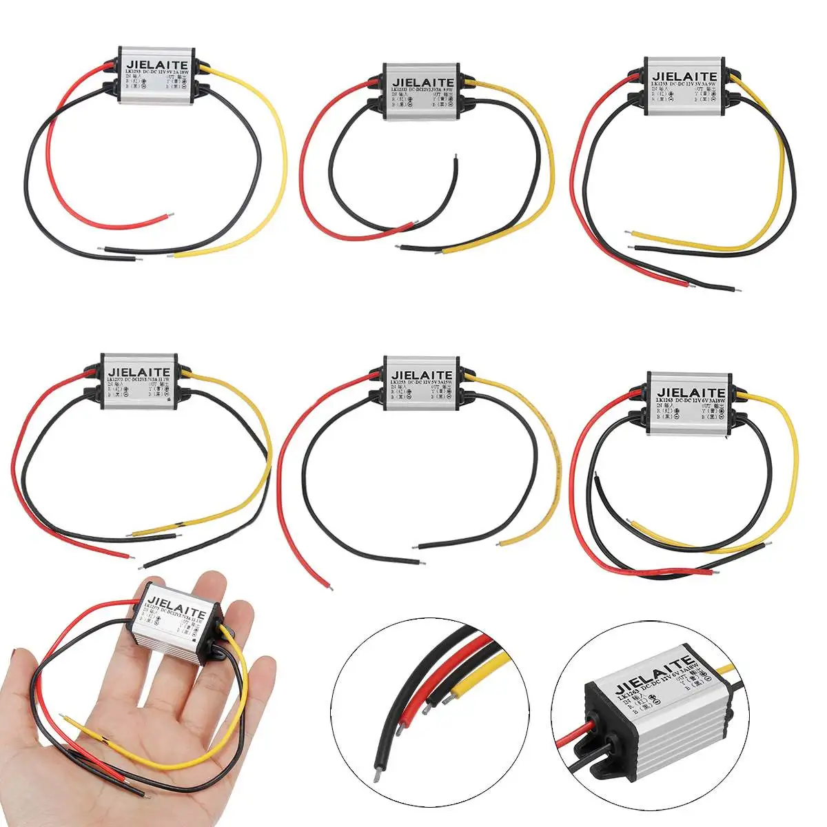 12V to 3A 3V / 3.3V / 3.7V / 5V / 6V / 2A 9V DC-DC Step-Down Module Voltage  Converter Car Adapter