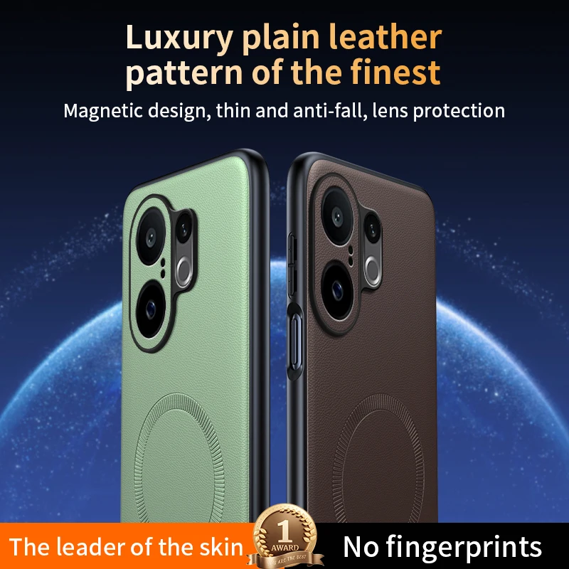 Luxurious Leather Armor Magnetic Phone Case - Premium Protection Cover