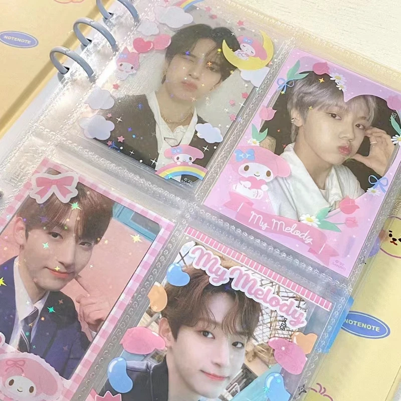 Cute Japanese Cartoon Characters Kpop Photo Card Holder Idol Laser Photo Protective Display Sleeves 20pcs/lot Kawaii Stationery card holder card protector idol card protector