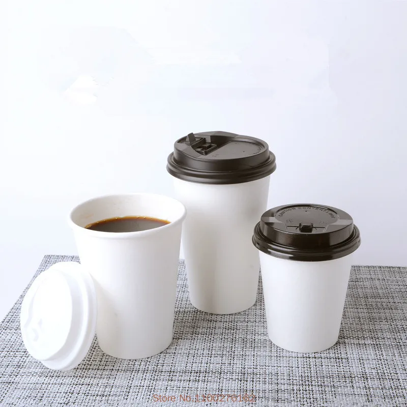 100ml Small Paper Cup White Coffee Cup Tea Milk Disposable Party Supplies 100pcs/pack