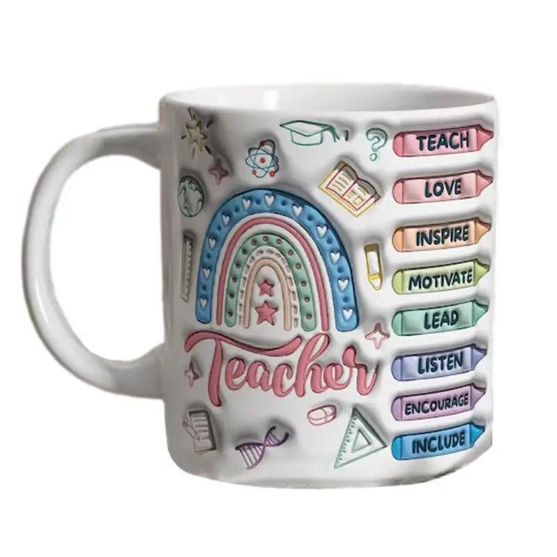 

Подарочная кружка для учителя 350 мл, керамическая кофейная кружка, лучший подарок для ваших учителей, кружка, школьная чайная чашка Cffice