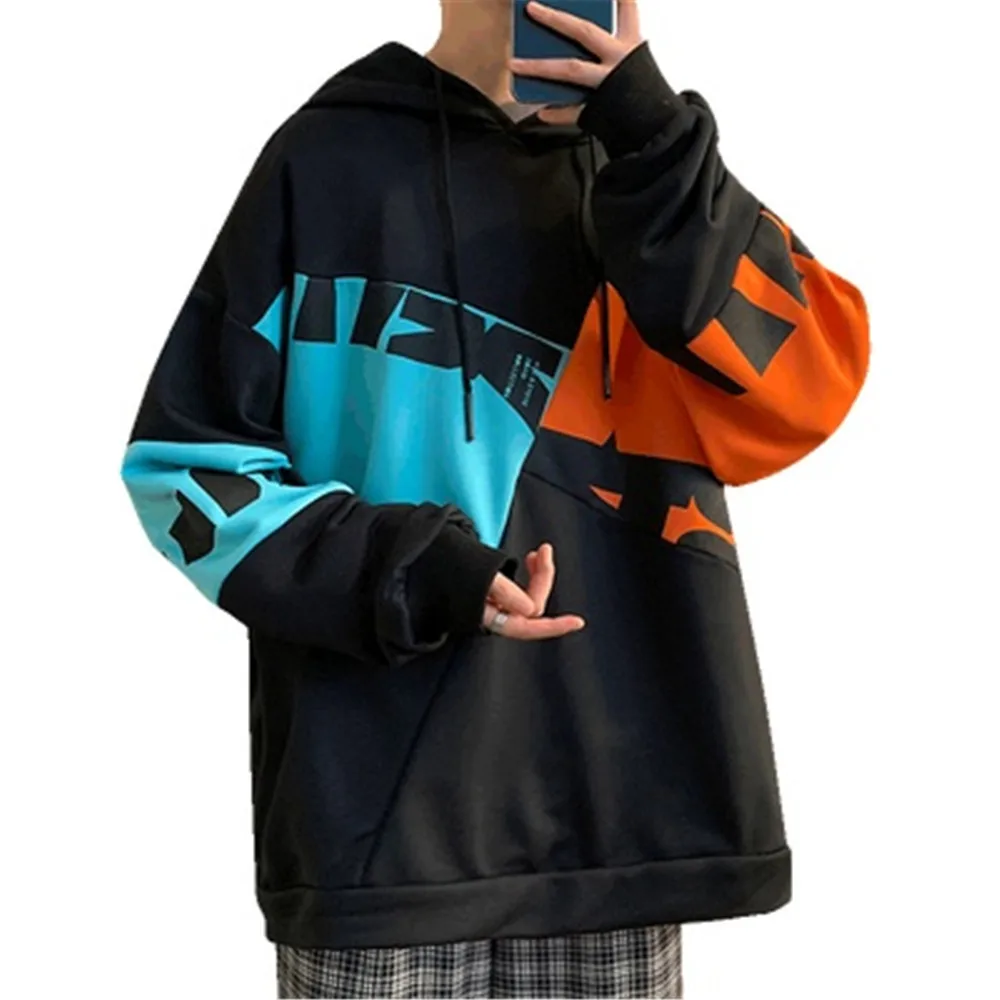 

Hong Kong Style Plus size Hooded Sweater Men's 2022 Autumn New Trendy Casual Fat Top Plus Fertilizer Plus Size Lazy Style