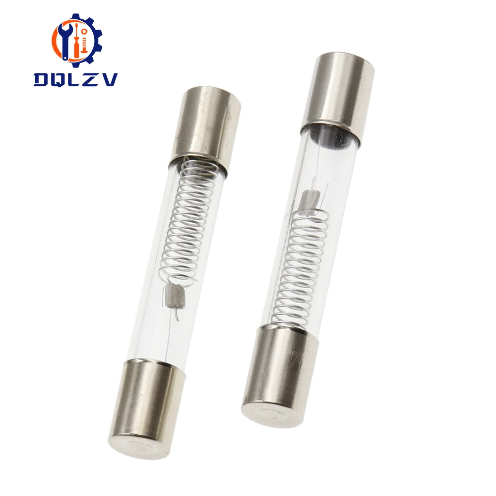 High-Voltage Glass Tube Microwave Oven Fuse, 5KV, 6x40mm, Assorted Amp Ratings