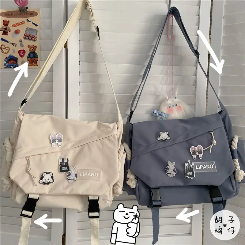 Women Bags Handbags 2023 Large Capacity Single Shoulder Male Bolsas Japanese Harajuku Postman Student Messenger Crossbody Bag
