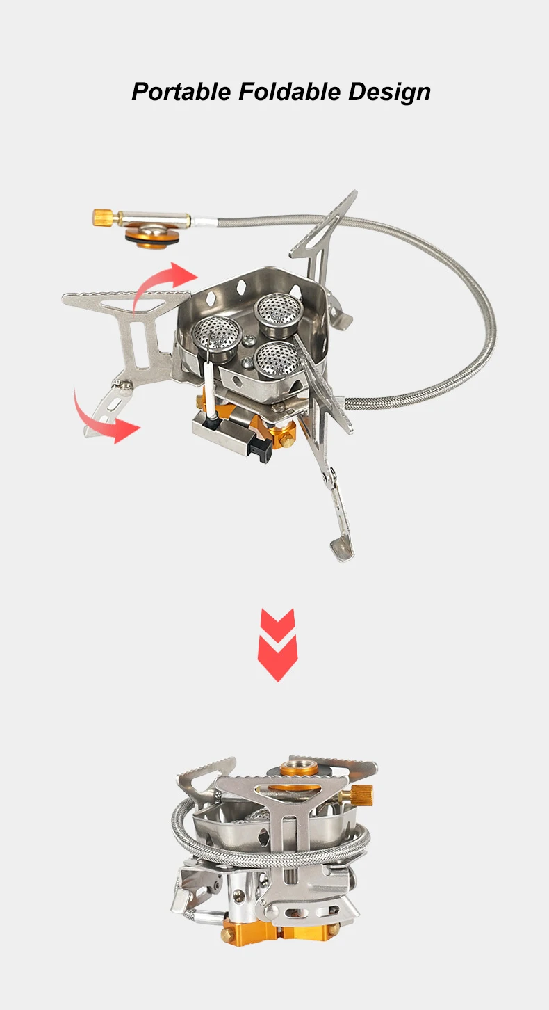 Outdoor Portable Three Head Stove