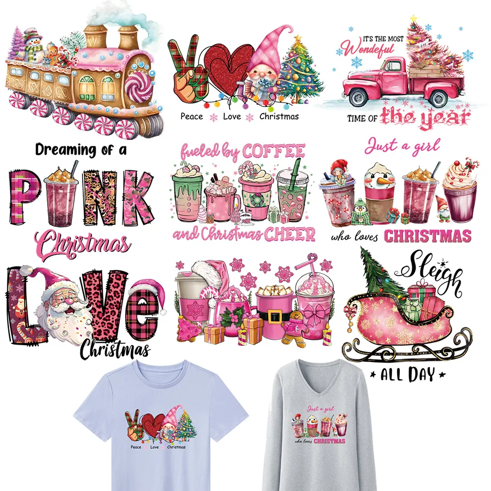 2023 Christmas Patch For Clothes Barbie Pink Clothes Stickers Diy