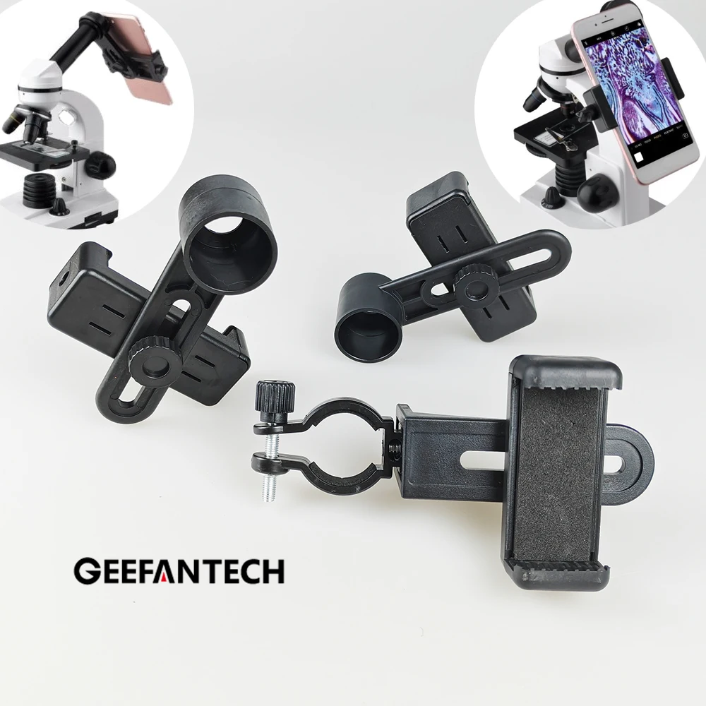Binoculars Monocular Microscope 3 kinds of Phone Holder Smart Phone Adapter Fit for 26-30mm Eyepiece Compatible microscope adapter
