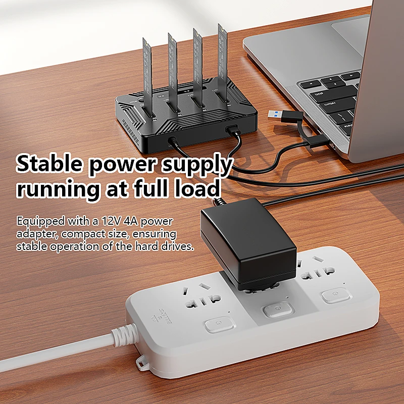 4 bay M.2 NVME SSD Docking Station USB4 40Gbps with offline clone M2 Nvme PCIE SSD enclosure external hard drive external hard drive case ssd enclosure hard drive enclosure hard disk case external hard drive box hdd case enclosure