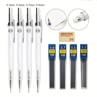 0.3/0.5/0.7/0.9mm Transparent Mechanical Pencil Set Replaceable Lead Art Painting Sketch Pencil Writing Supplies Gifts 1
