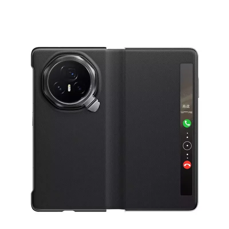 Leather Smart View Flip Case with Auto Sleep/Wake and Lens Kickstand