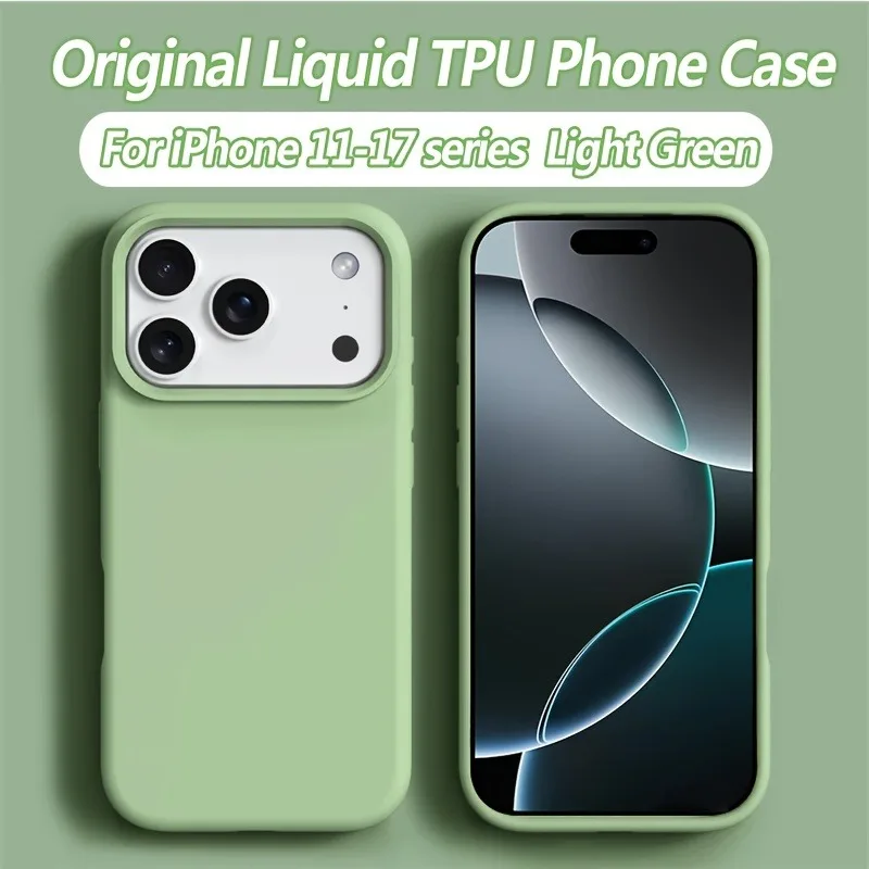 Candy Color Liquid Silicone Shockproof Phone Case – Original Protective Soft Cover