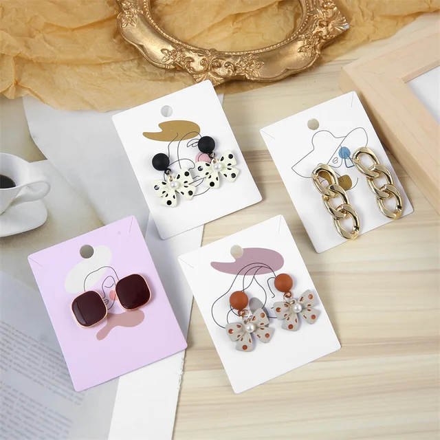 Custom Print High Quality White Paper Earring Card Necklace Packaging Card  with Logo for Jewelry Display - China Paper Card, Earrings Paper Card