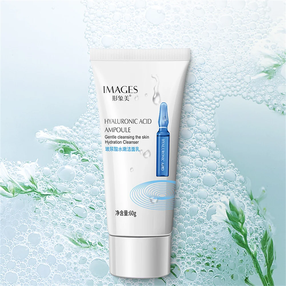Facial Cleanser Hyaluronic Acid Facial Cleanser Nicotinamide Rich Foaming Face Cleanser Moisturizing Face Skin Care Oil-Control Washing Products