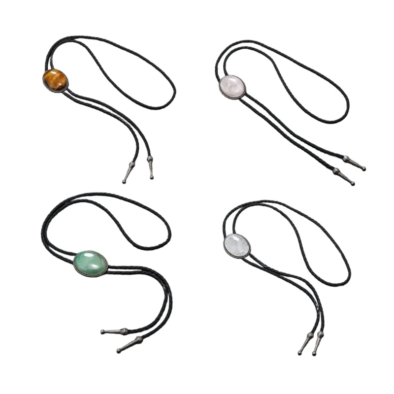 

Каменный кулон Боло Галстук Ожерелье Рубашка Воротник Ковбойские Ювелирные Аксессуары N7YD