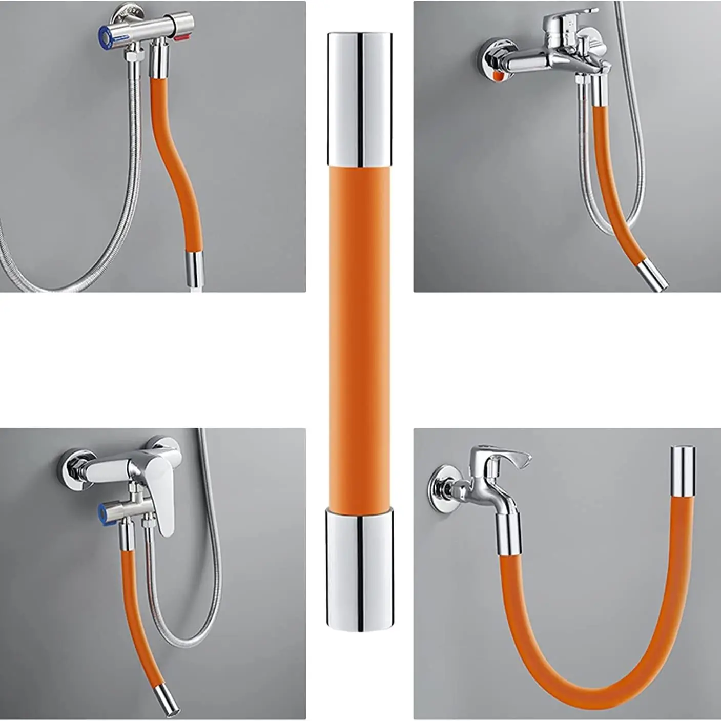 Kitchen Sink Faucet Extender Hose Universal Bathroom 360° Rotating Extension Bending Washbasin Water Tap Filter Tube Splash Head 3