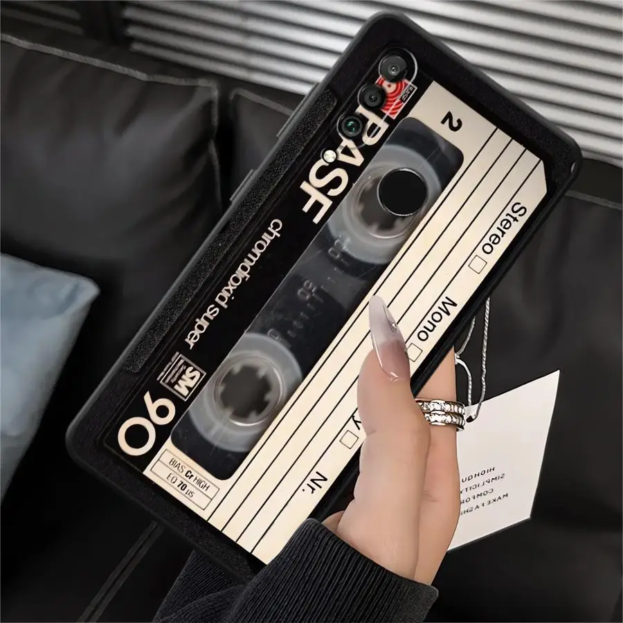 Vintage Cassette Tape Black Soft Shell Case