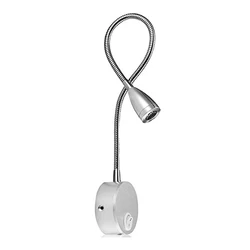 LED Desk Lamp with Eye Protection and Flexible Gooseneck (Silver)
