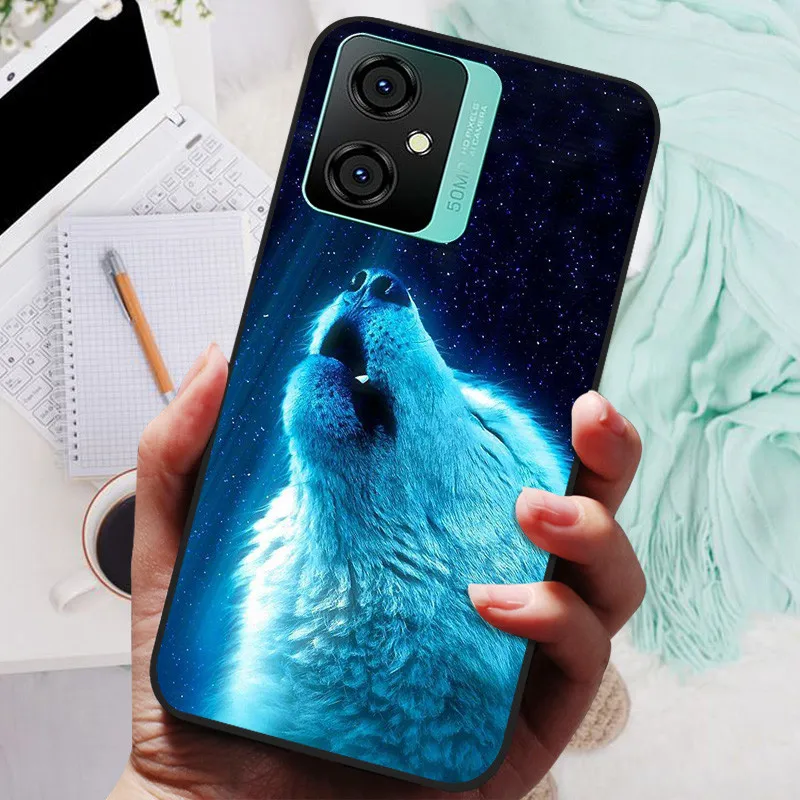 Silicone Soft Lions Cat Black Bumper Protective Case Cover