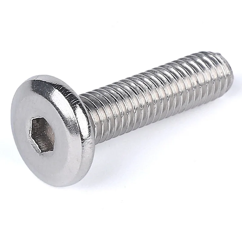 Socket Cap Head Screw 10pcs/lot 304 stainless steel chamfered hexagon socket screws M3 M4 M5 M6 M8 beveled edge furniture screws connecting bolts socket cap head screw