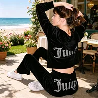 Ensemble jogging deux pièces Y2K pour femme, automne-hiver, pantalon confortable, veste à manches longues et pantalon, ensembles décontractés 2