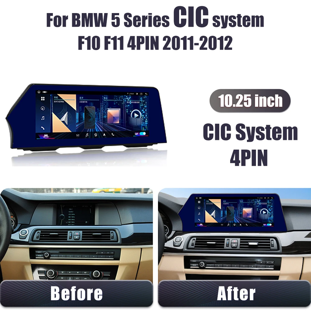 LCD Digital Dashboard Cluster Panel Cockpit Voor For BMW 5 Series (CIC NBT) F10 F11 4,6PIN 2011-17 RHD Radio Android 13.0 Player