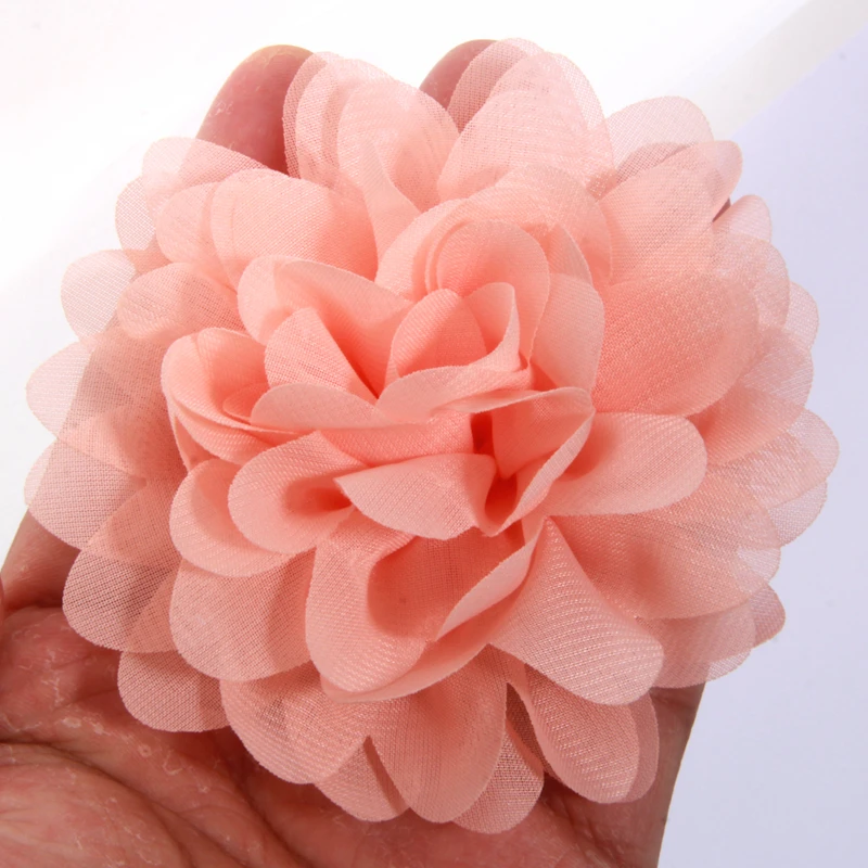 10 Stück 10 cm Chiffon-Stoffblumen für Babys, Haarschmuck, Stirnbänder, Hochzeitseinladung, Kleid, Hut, Dekoration, ohne Clip – Detail 11