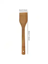 Premium Wooden Utensil Set - Eco - Friendly Bamboo Cooking Spoons & Spatulas (D)