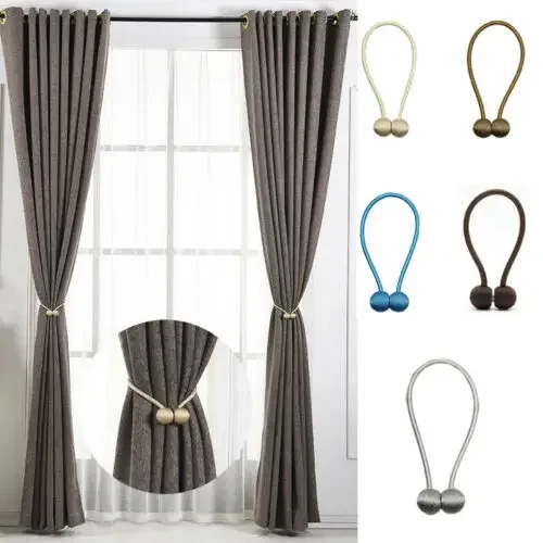 

1Pc Pearl Magnetic Ball Curtain Tie Rope Backs Holdbacks Buckle Clips Accessory Rods Accessoires Hook Holder Home Decorations