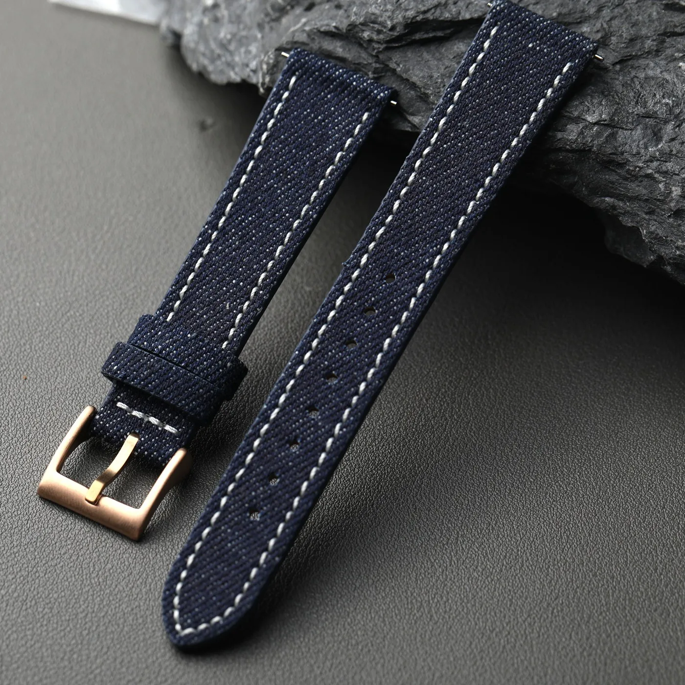 Premium Leather-Fit Denim Strap - Quick Release, Soft & Durable Bracelet in Multiple Colors