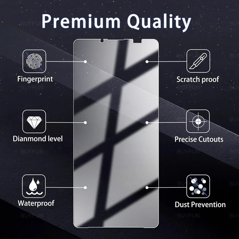 Premium Clear Tempered Glass Screen Protector - 3 Pack