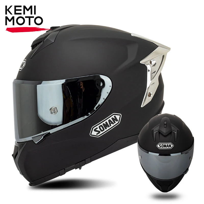 ECE DOT Approved Casco Motorcycle Helmets Full Face Dual Lens Helmet Capacete Moto Scooter