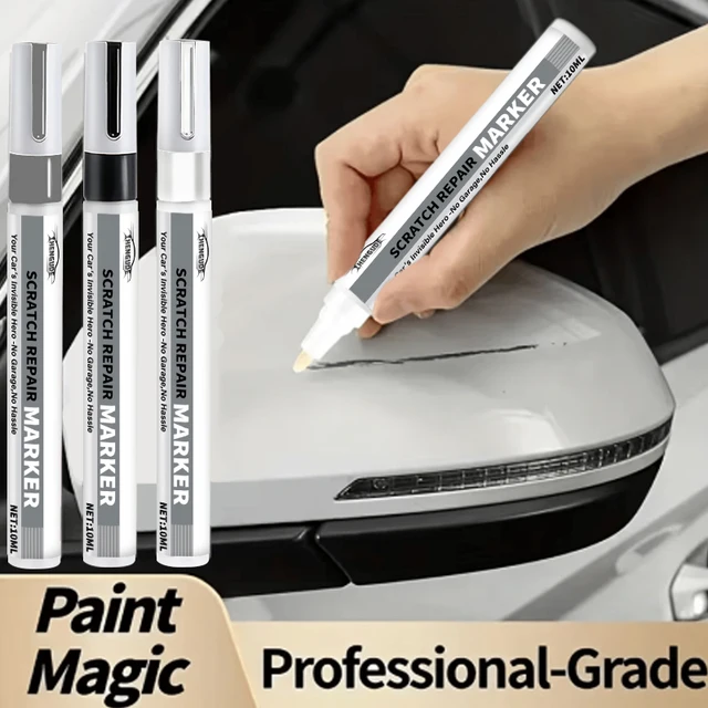 Car Scratch Repair Pen - Self-Use Paint Touch-Up Pen for Cars, Suitable for Repairing Scratches on Dashboards, Car Doors, Trim Strips, Buttons, and Switch Areas Easy to Use, Long-Lasting and Non-Fading, Designed Specifically for Car Paint Repair. 1