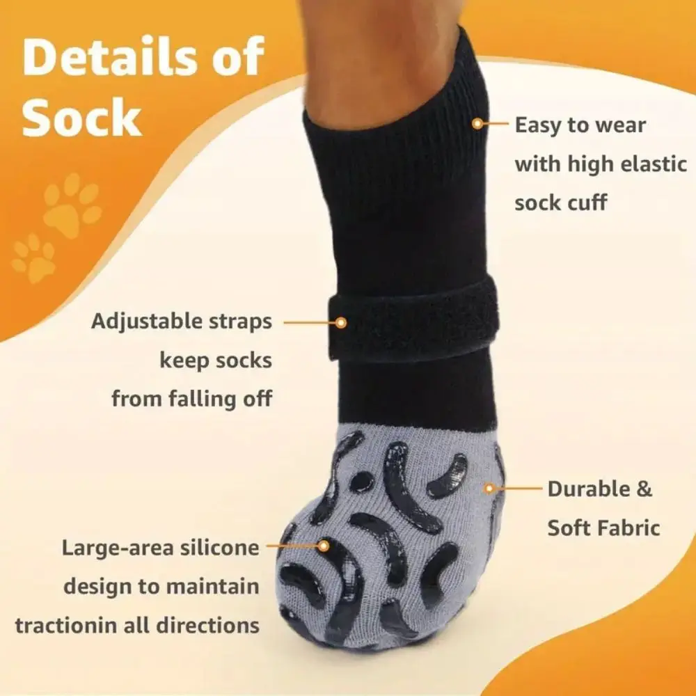 Cotton Dog Socks Anti Slip Paw Protector