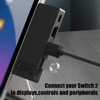 Savage Raven โดย Skull & Co. Jumpgate Dock USB C Hub แท่นวางแบบพกพาสำหรับ Switch 2 และอุปกรณ์เสริมเกม OLED 6