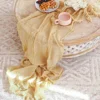 10PCS Set Semi-Sheer Gauze Wedding Table Runner Grey Blue Cheesecloth Table Dining Party Christmas Banquets Arches Cake Decor 6