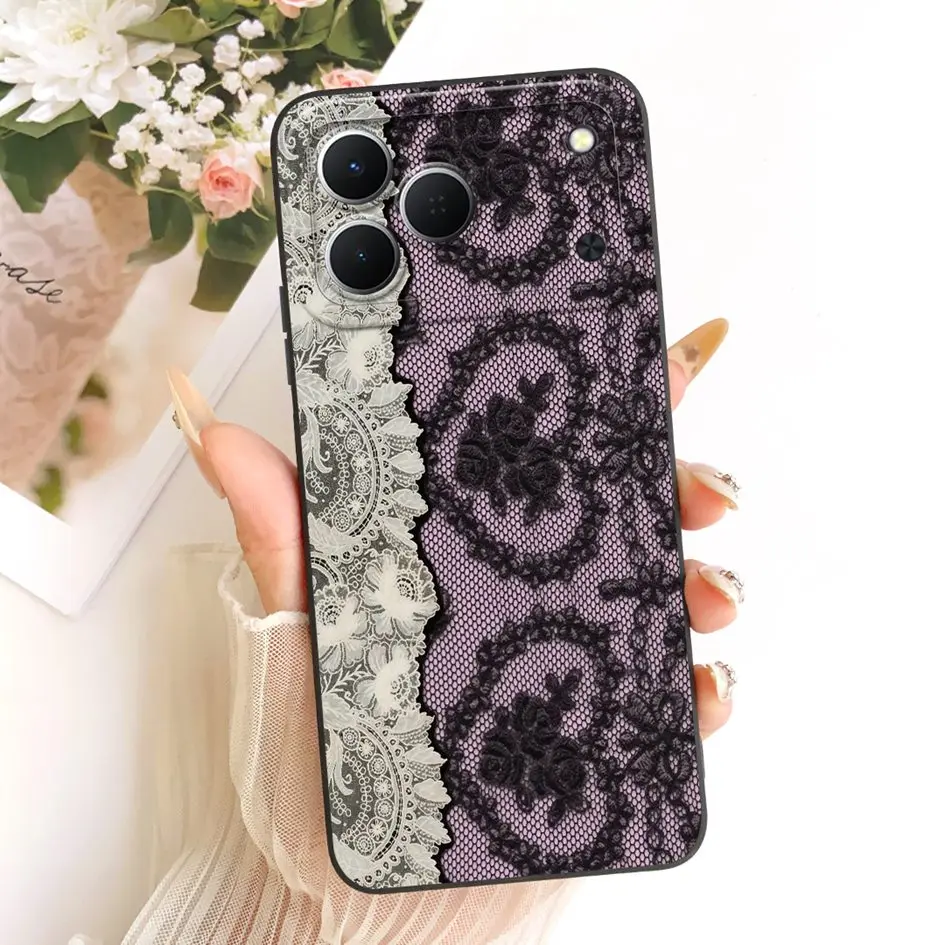 Cute Cartoon Cat Painted Soft Silicone Phone Case Cover